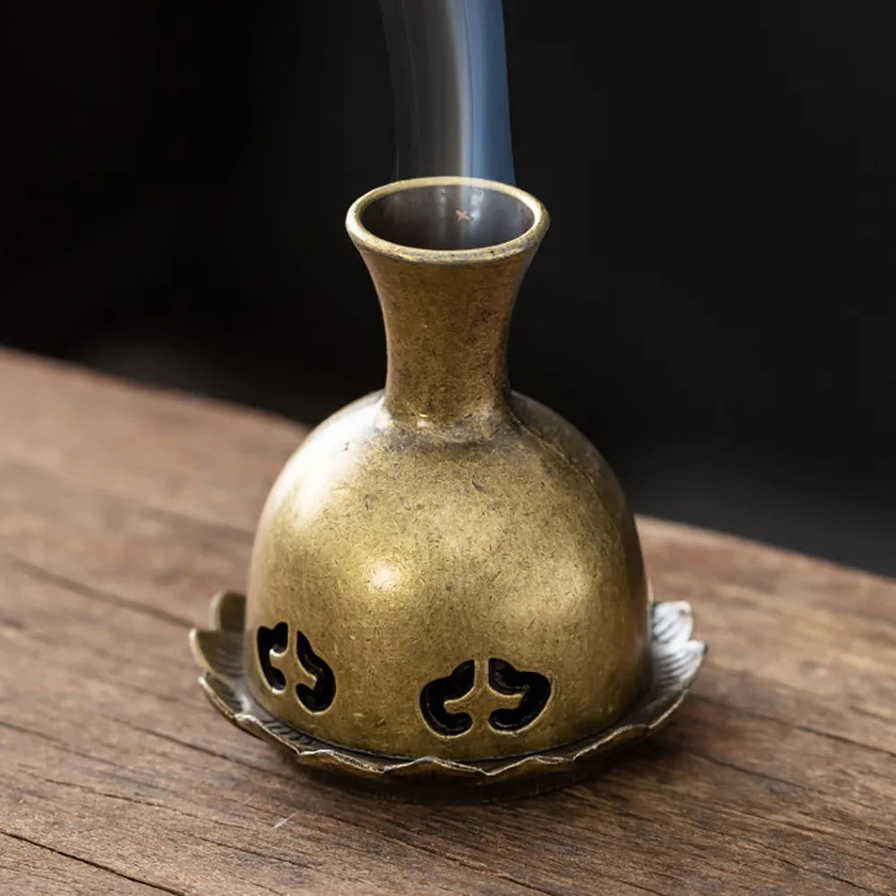 Chinese Style Incense Burner Zinc Alloy Vertical Indoor Aromatherapy Good Symbolism Accessories Incense Burning Gifts