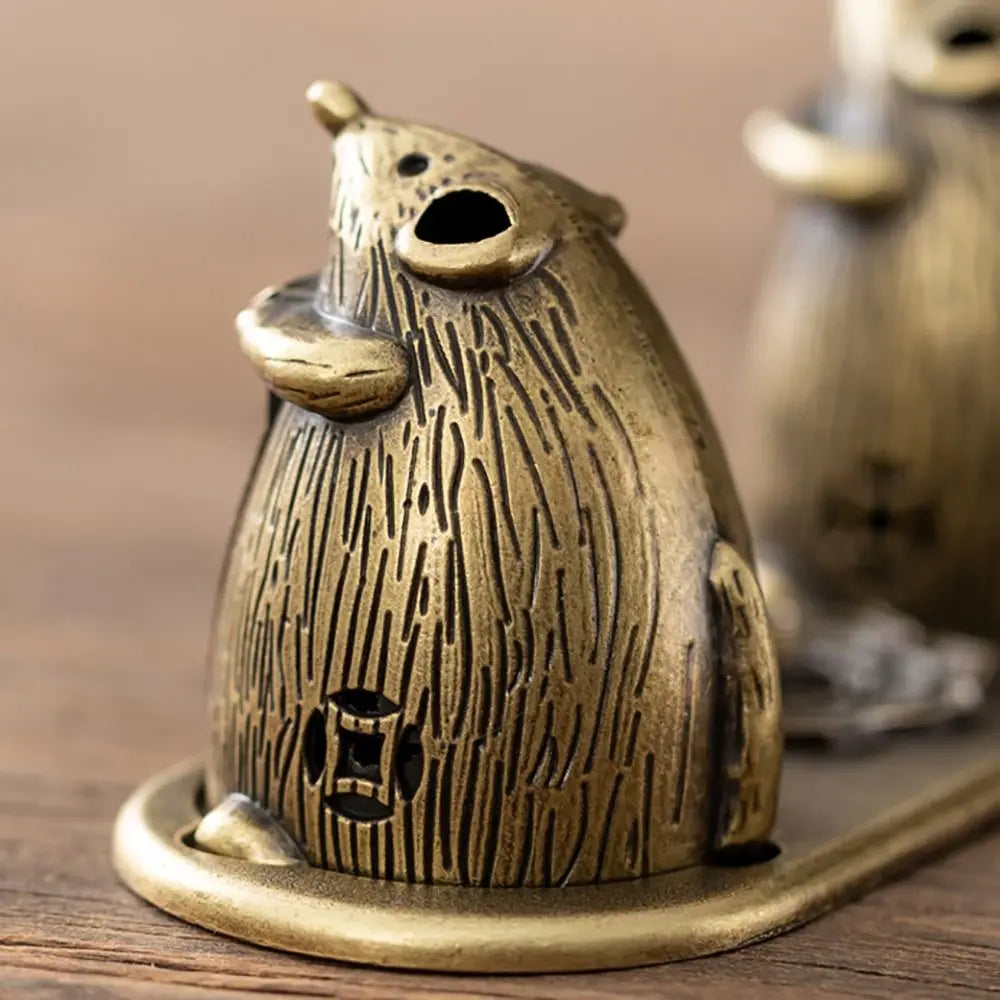 Chinese Style Incense Burner Zinc Alloy Vertical Indoor Aromatherapy Good Symbolism Accessories Incense Burning Gifts