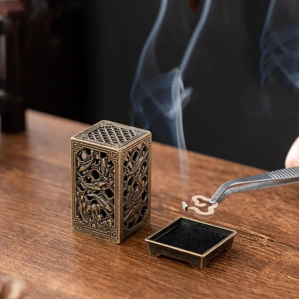 Chinese Style Incense Burner Zinc Alloy Vertical Indoor Aromatherapy Good Symbolism Accessories Incense Burning Gifts