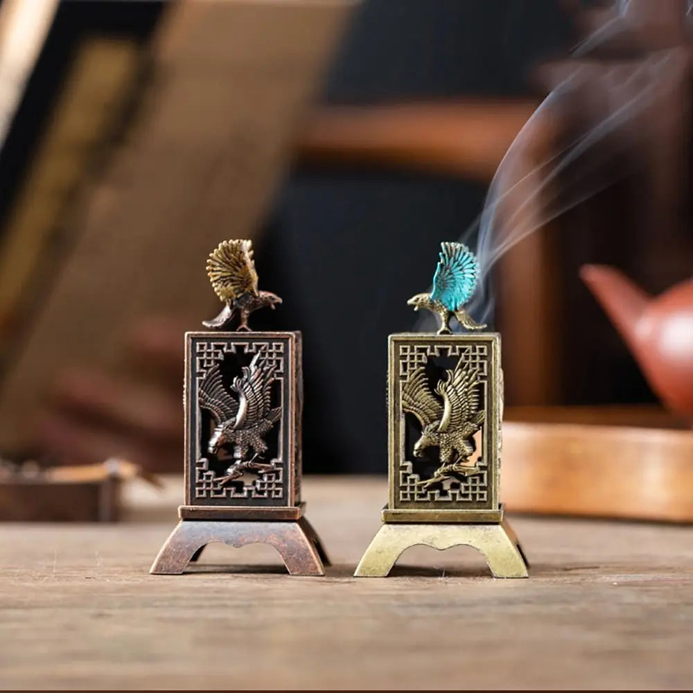 Chinese Style Incense Burner Zinc Alloy Vertical Indoor Aromatherapy Good Symbolism Accessories Incense Burning Gifts