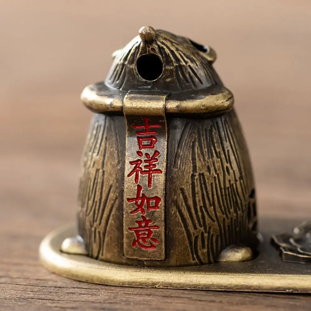 Chinese Style Incense Burner Zinc Alloy Vertical Indoor Aromatherapy Good Symbolism Accessories Incense Burning Gifts