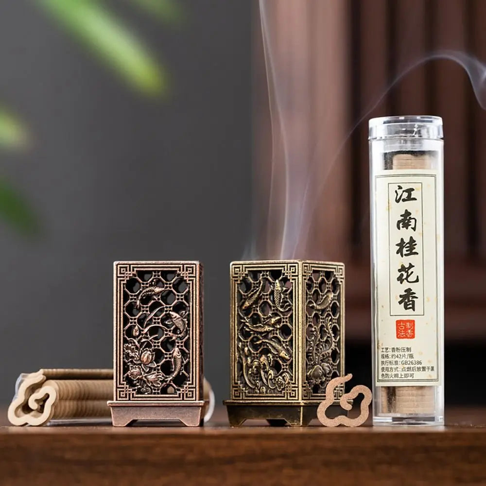 Chinese Style Incense Burner Zinc Alloy Vertical Indoor Aromatherapy Good Symbolism Accessories Incense Burning Gifts