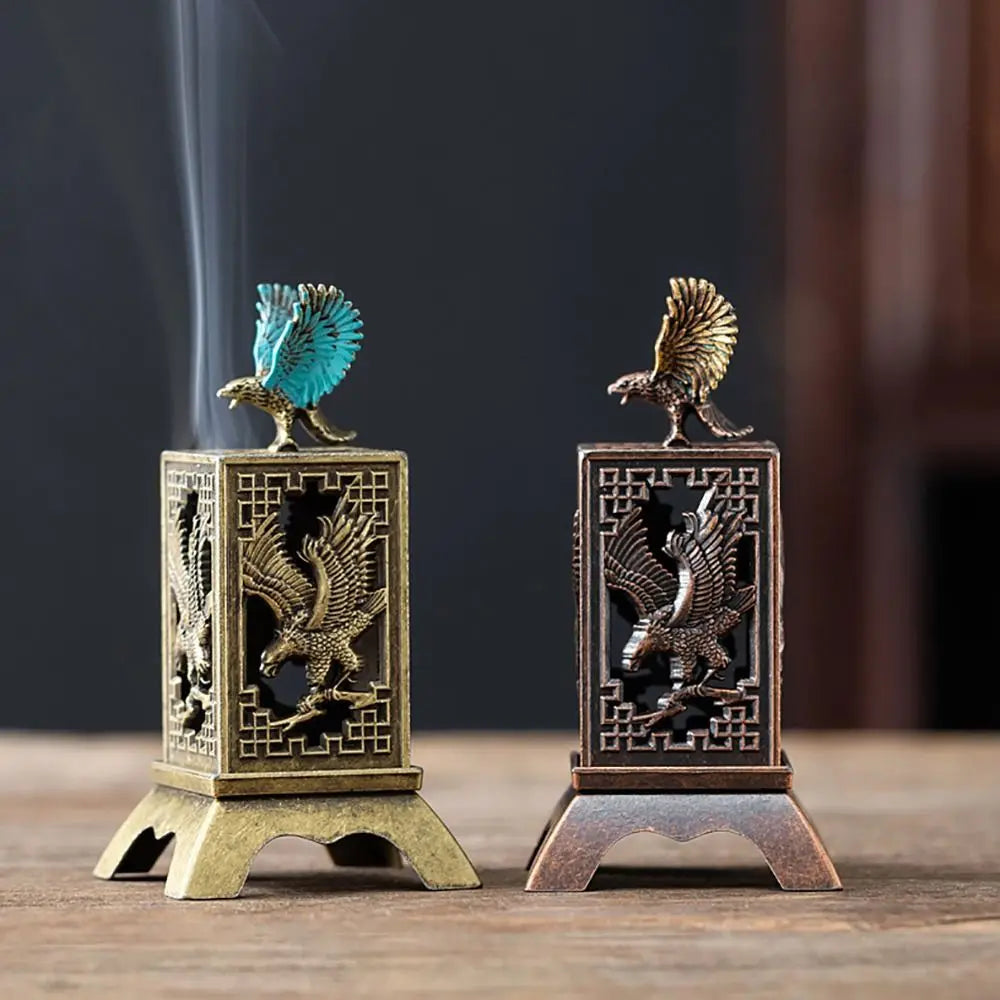 Chinese Style Incense Burner Zinc Alloy Vertical Indoor Aromatherapy Good Symbolism Accessories Incense Burning Gifts