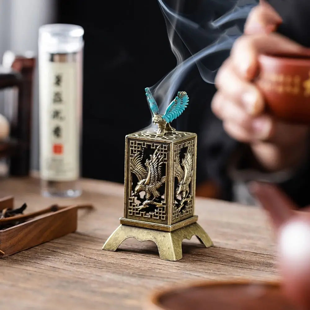 Chinese Style Incense Burner Zinc Alloy Vertical Indoor Aromatherapy Good Symbolism Accessories Incense Burning Gifts