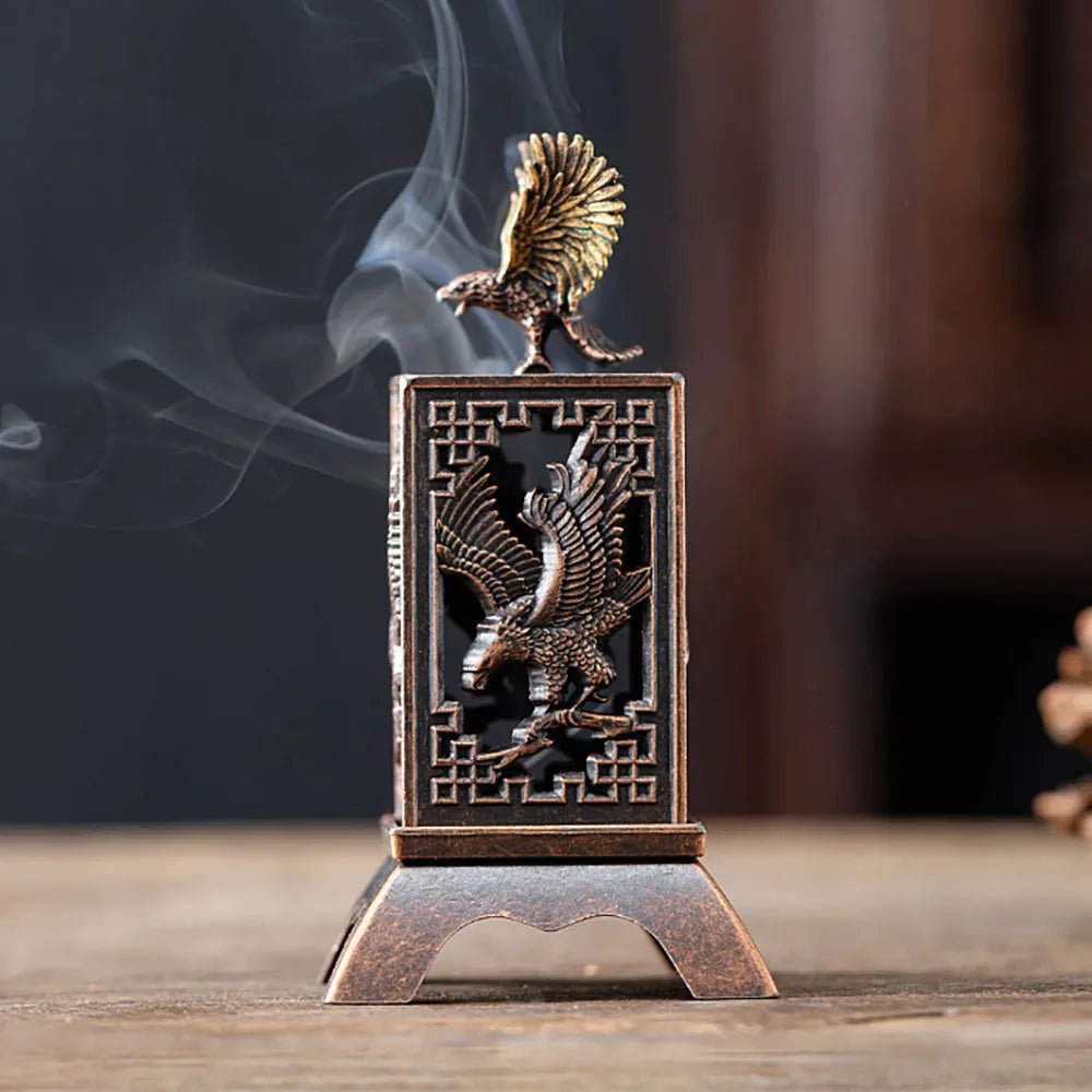 Chinese Style Incense Burner Zinc Alloy Vertical Indoor Aromatherapy Good Symbolism Accessories Incense Burning Gifts