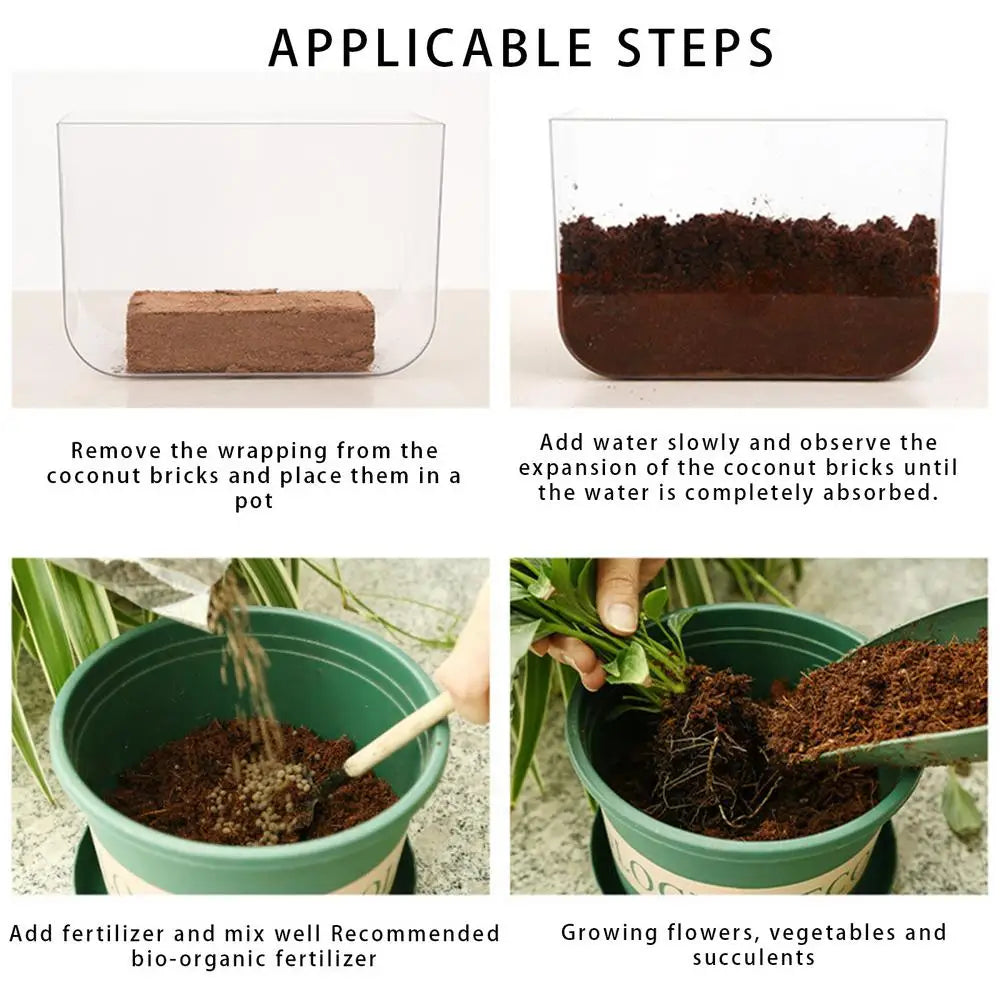 Coco Peat For Plants Coco Soil Coir Brick Substrate Compressed Soil Coco Fiber Husk Potting Mix Substrate Potting Soil For