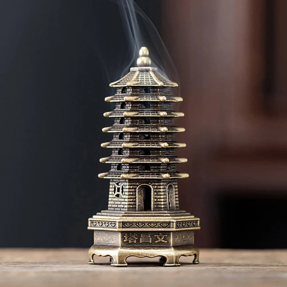 Chinese Style Incense Burner Zinc Alloy Vertical Indoor Aromatherapy Good Symbolism Accessories Incense Burning Gifts
