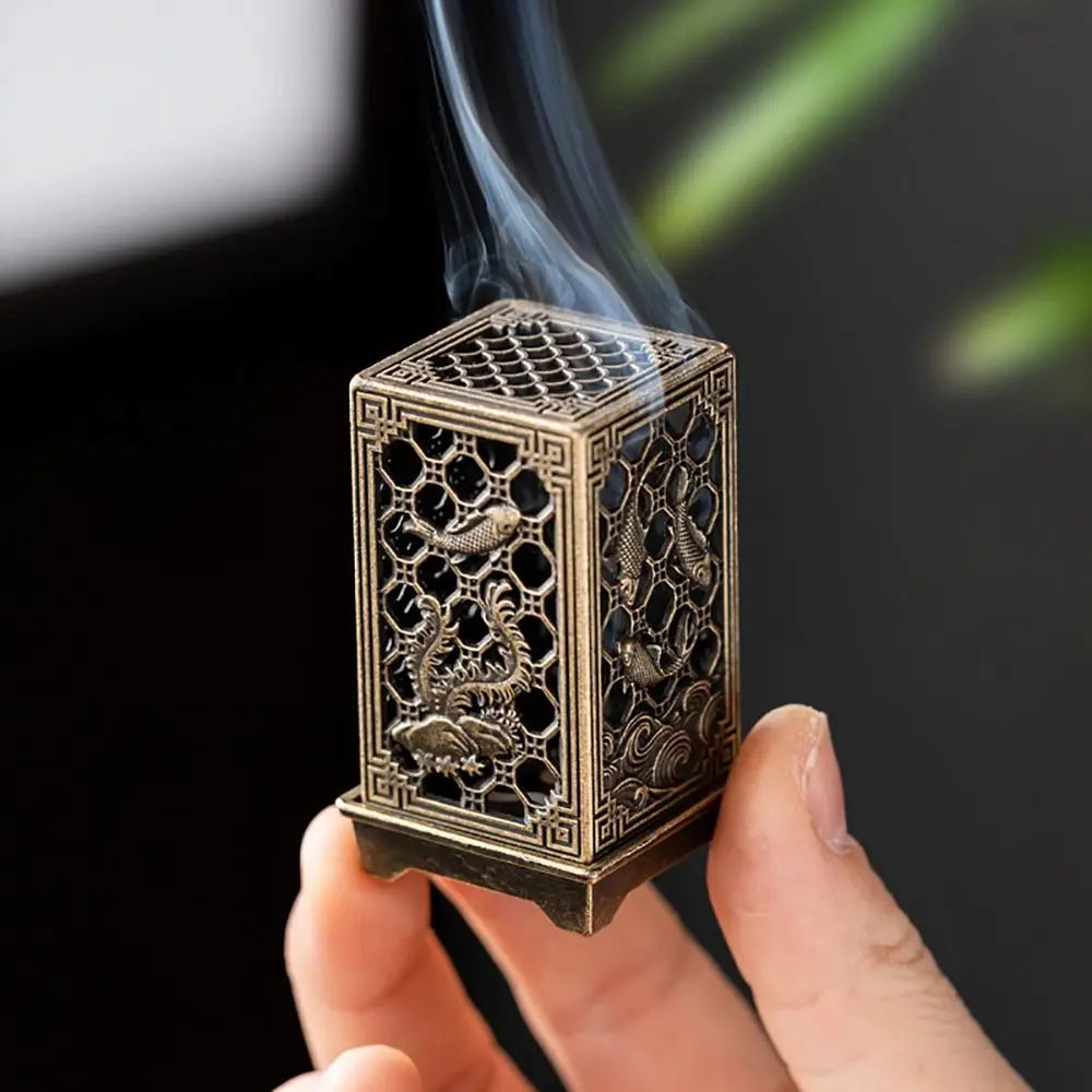 Chinese Style Incense Burner Zinc Alloy Vertical Indoor Aromatherapy Good Symbolism Accessories Incense Burning Gifts