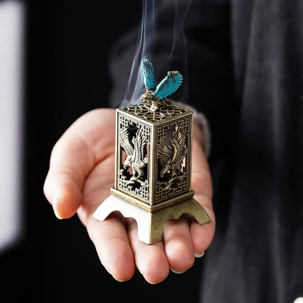 Chinese Style Incense Burner Zinc Alloy Vertical Indoor Aromatherapy Good Symbolism Accessories Incense Burning Gifts