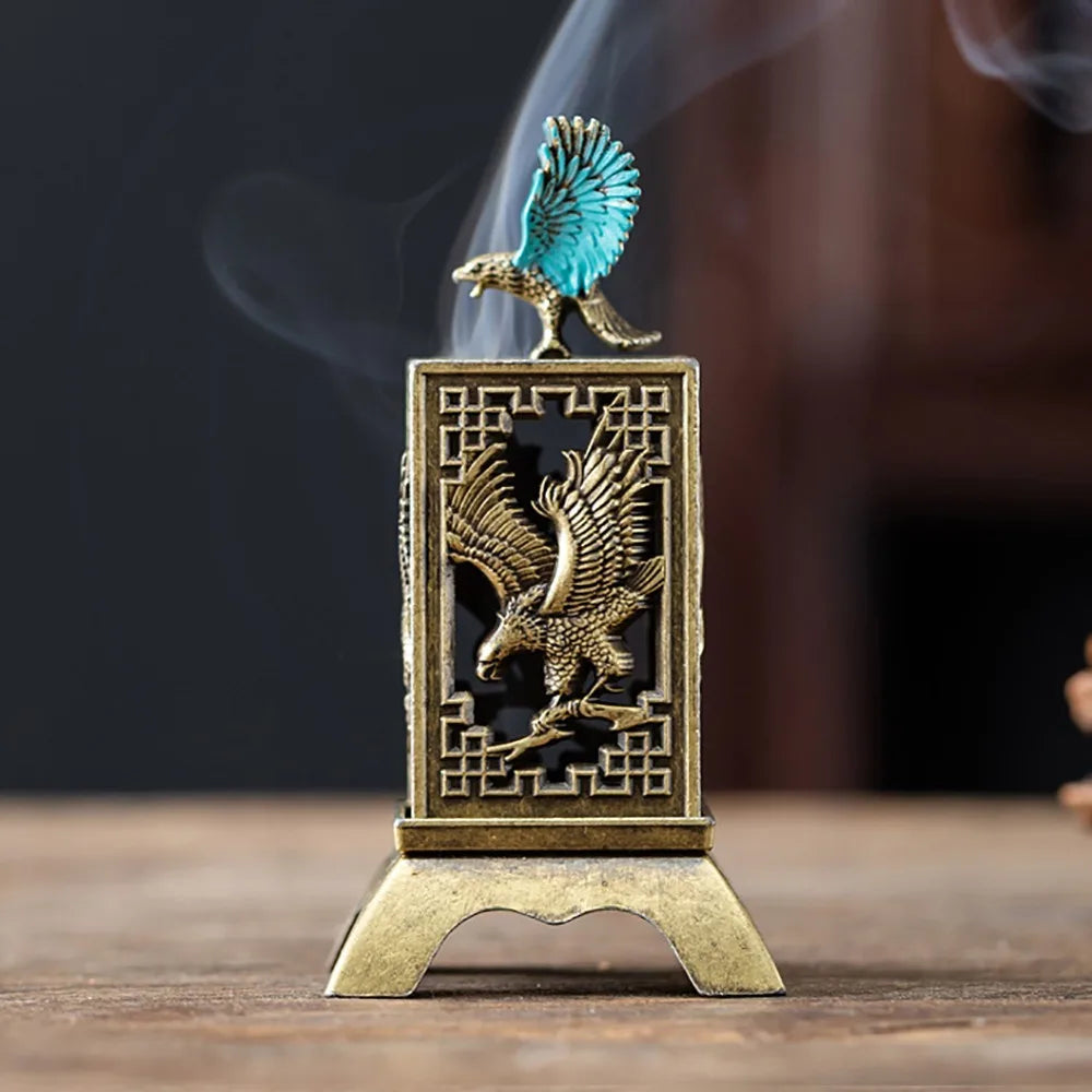 Chinese Style Incense Burner Zinc Alloy Vertical Indoor Aromatherapy Good Symbolism Accessories Incense Burning Gifts