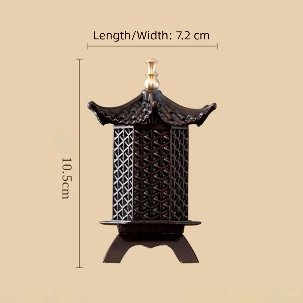 Chinese Style Incense Burner Zinc Alloy Vertical Indoor Aromatherapy Good Symbolism Accessories Incense Burning Gifts
