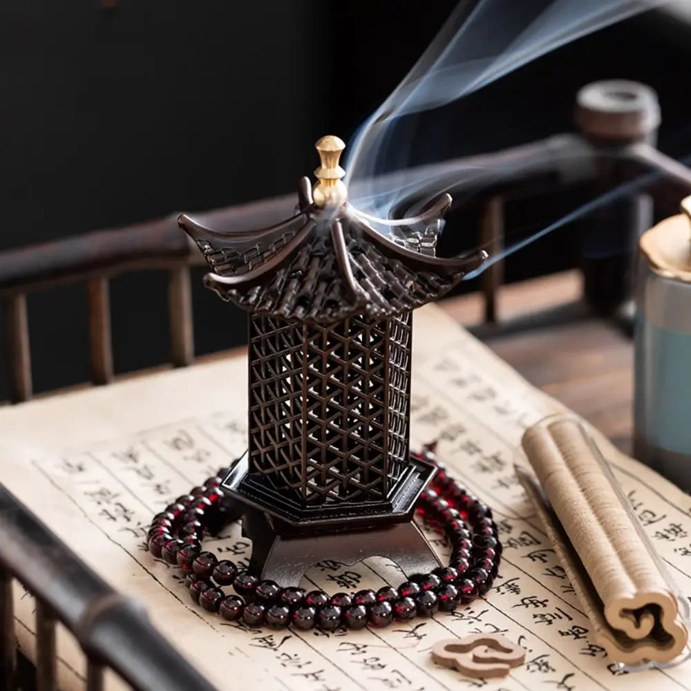Chinese Style Incense Burner Zinc Alloy Vertical Indoor Aromatherapy Good Symbolism Accessories Incense Burning Gifts