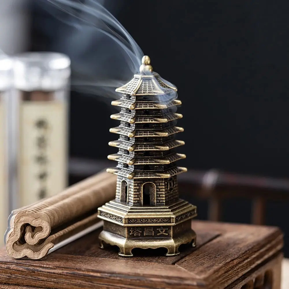 Chinese Style Incense Burner Zinc Alloy Vertical Indoor Aromatherapy Good Symbolism Accessories Incense Burning Gifts