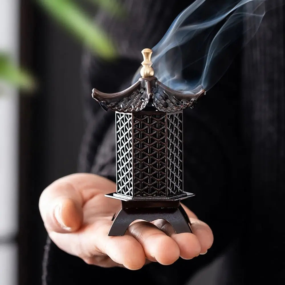Chinese Style Incense Burner Zinc Alloy Vertical Indoor Aromatherapy Good Symbolism Accessories Incense Burning Gifts
